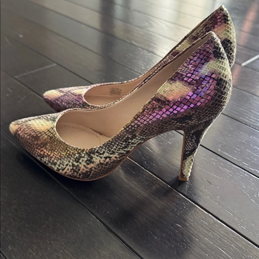 BCBGeneration Treasure stiletto pumps in multi-color snakeskin print Size 7.5